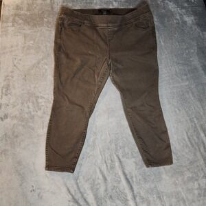 Torrid Jeans Womens 3X Short Brown Bombshell Skinny Denim Pull On Stretchy Waist